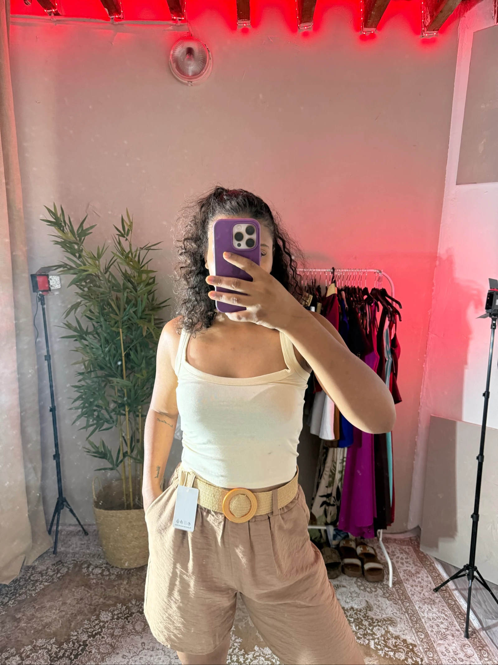 Short camel short d’été pour femme vêtements pour femme 